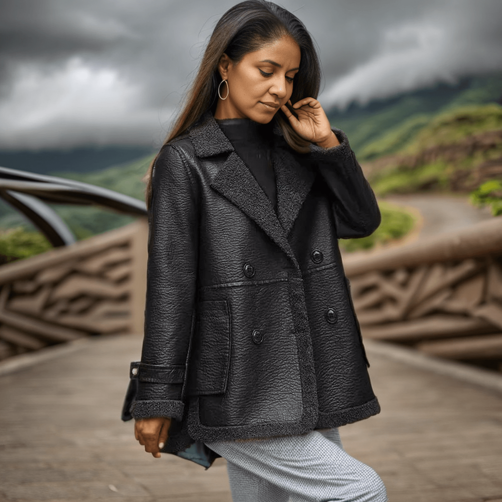 Jaqueta Catherine™ Dupla Face Estilo Sobretudo / Design Clássico, Chique e Versátil para os Melhores Dias de Inverno! - ModernLar