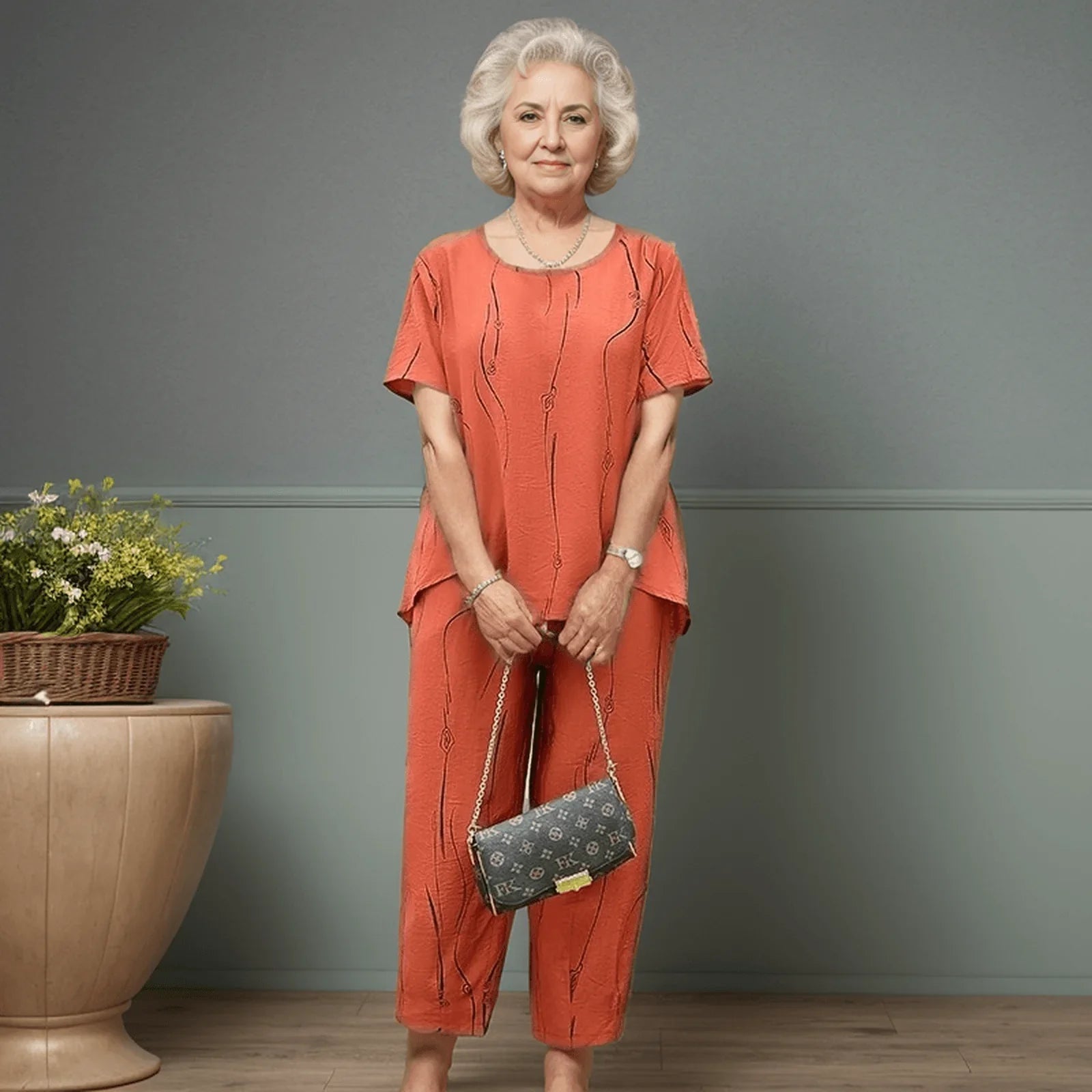 Conjunto Charmie™ Camiseta + Calça / Um Mix Perfeito de Requinte, Conforto e Estilo! - ModernLar