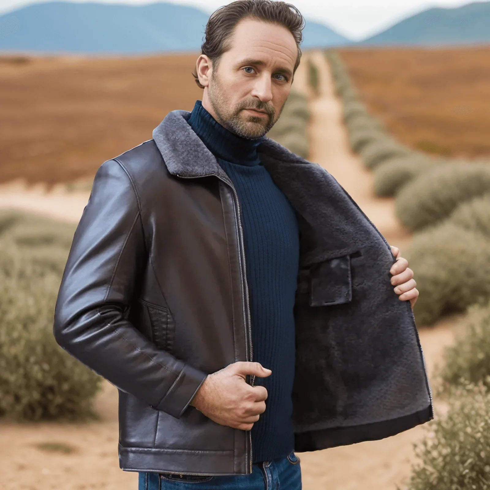 Jaqueta Brooklyn™ em Couro Luxuoso / A União de Sofisticação e Conforto para o Inverno! - ModernLar