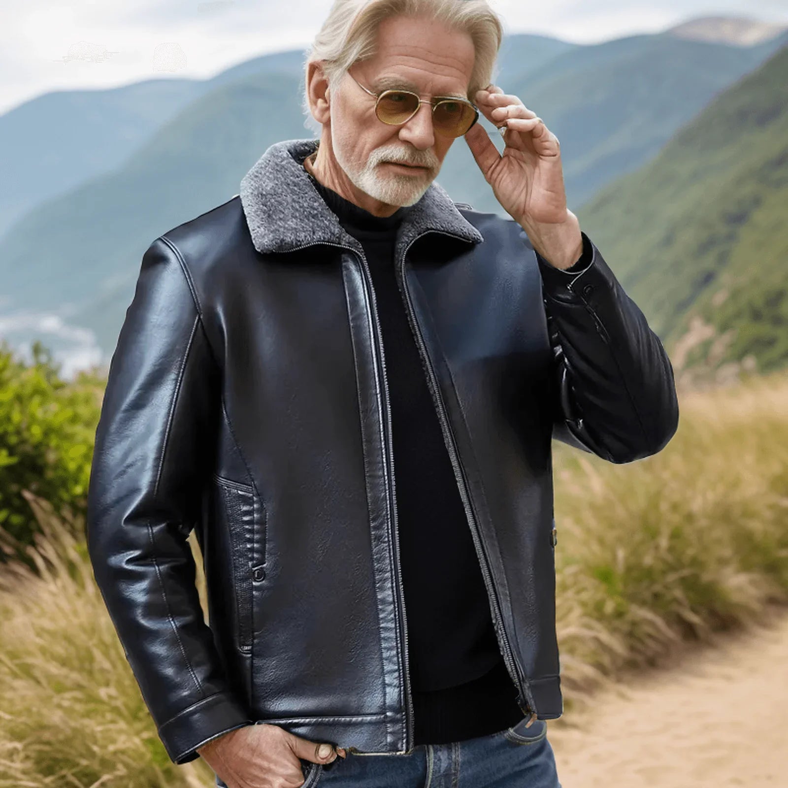 Jaqueta Brooklyn™ em Couro Luxuoso / A União de Sofisticação e Conforto para o Inverno! - ModernLar