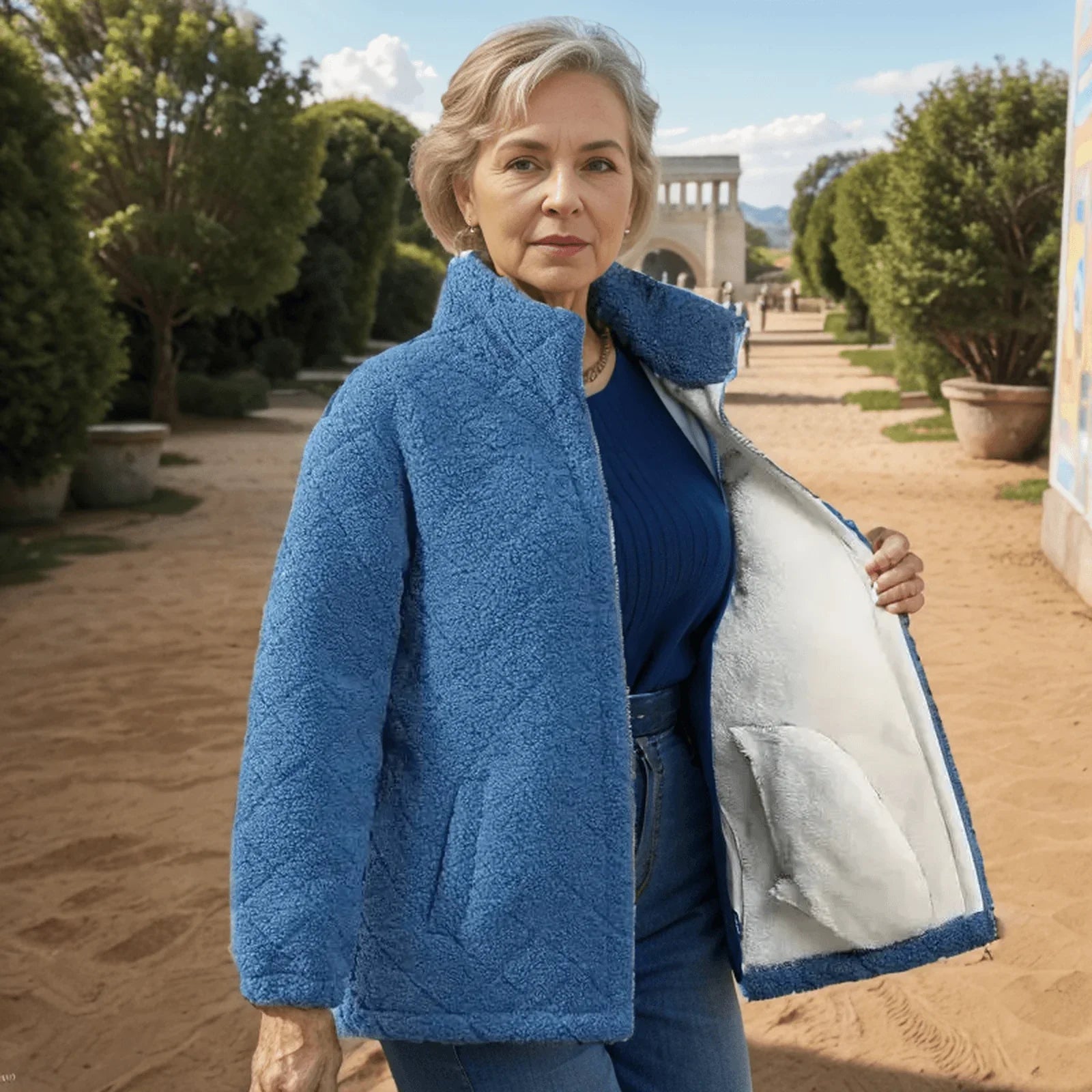 Jaqueta Madri™ em Plush Super Macio! / O Único que Esbanja Sofisticação, Glamour e Conforto nos dias mais Frios! - ModernLar