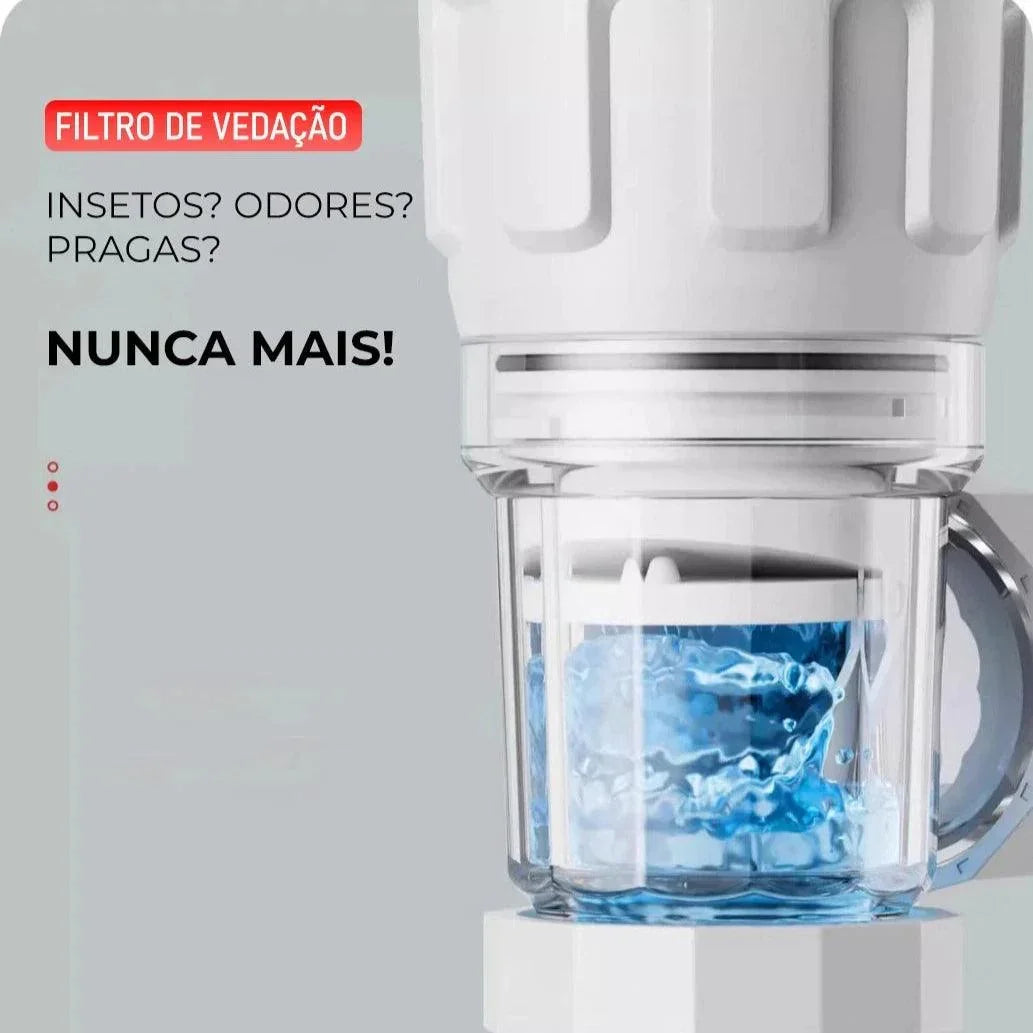 Tubo de Drenagem Flexível Modern Lar™ com Sifão Integrado / Economia de Espaço e Instalação Versátil para Cozinhas e Banheiro