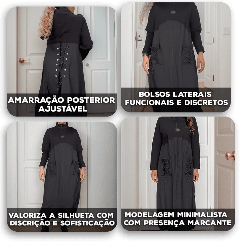 Vestido Mocha Breeze™ em Nylon com Amarração nas Costas / O Novo Clássico da Estética Urbana!