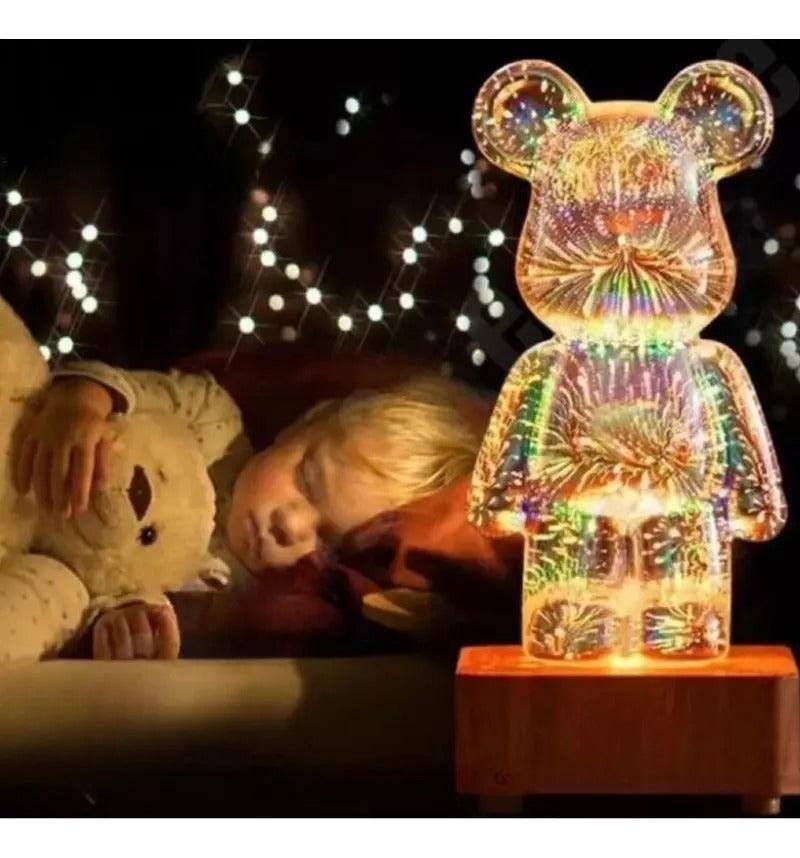 Luminaria Decorativa RGB - Crystal Bear / Lâmpada de Vidro com efeitos de Fogos de artifício - ModernLar