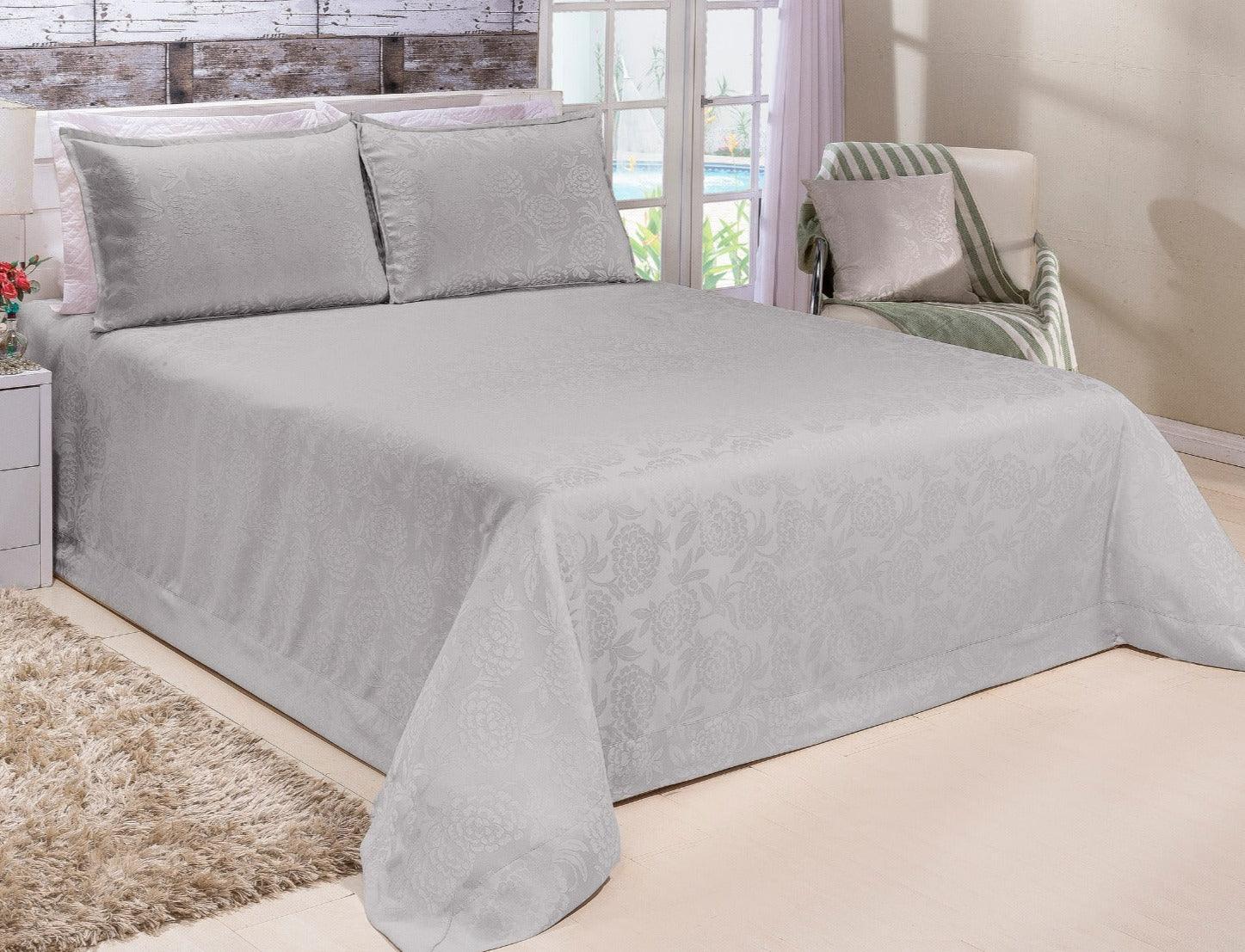 Jogo de Cobre Leito + Fronhas Royal Dreams™ / Desvende a Magia do Tecido Jacquard e Envolva-se na Sofisticação de Padrões Elevados! - ModernLar