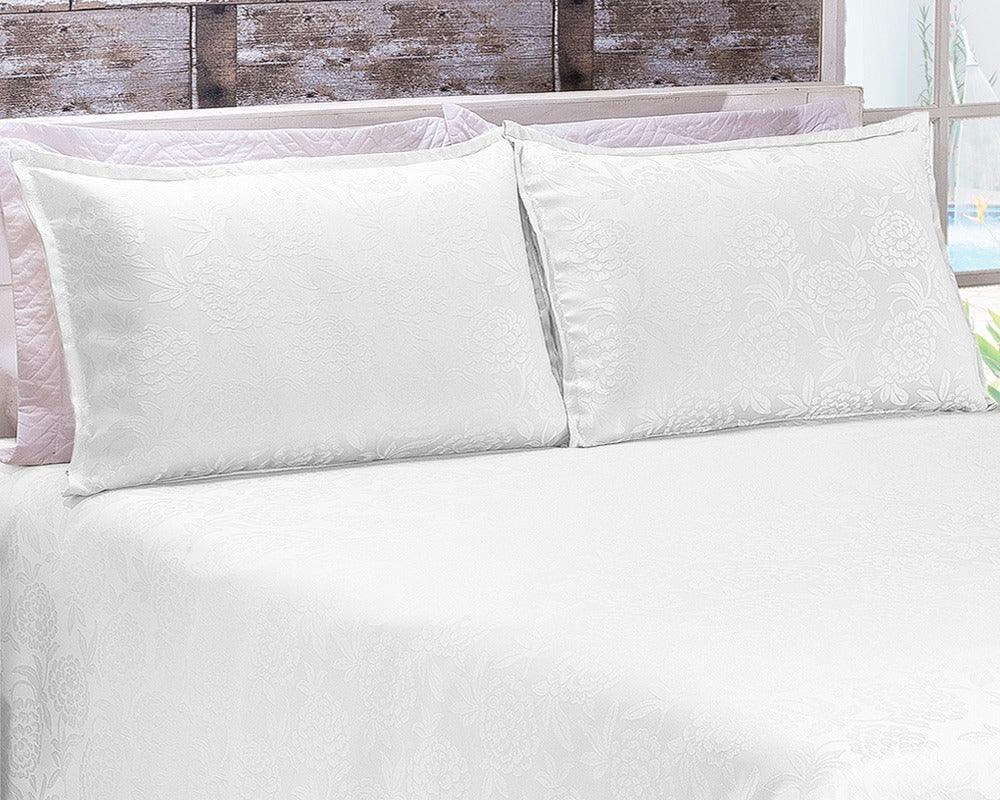 Jogo de Cobre Leito + Fronhas Royal Dreams™ / Desvende a Magia do Tecido Jacquard e Envolva-se na Sofisticação de Padrões Elevados! - ModernLar