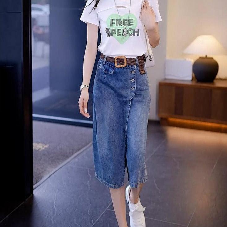 Shorts Saia Chérie™ com Dupla Camada Jeans / A peça de roupa mais exclusiva, sútil e elegante que você já viu! - ModernLar