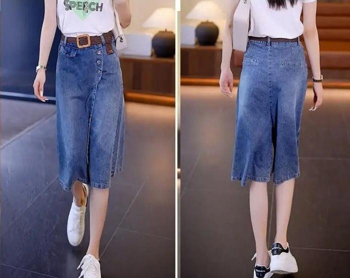 Shorts Saia Chérie™ com Dupla Camada Jeans / A peça de roupa mais exclusiva, sútil e elegante que você já viu! - ModernLar