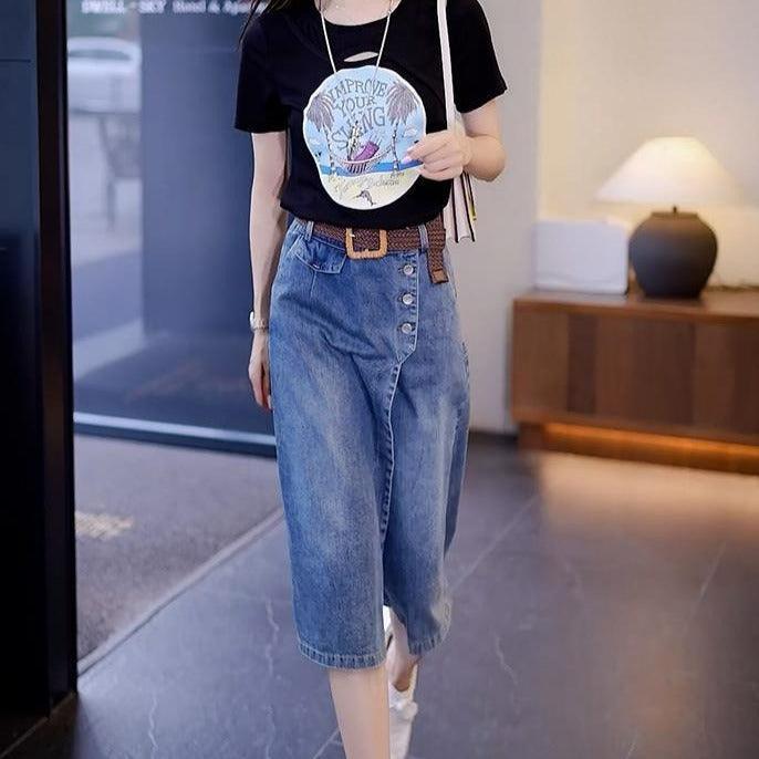 Shorts Saia Chérie™ com Dupla Camada Jeans / A peça de roupa mais exclusiva, sútil e elegante que você já viu! - ModernLar