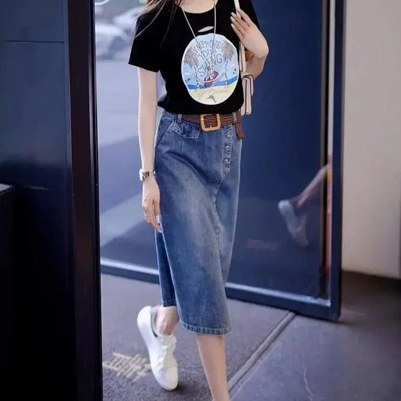 Shorts Saia Chérie™ com Dupla Camada Jeans / A peça de roupa mais exclusiva, sútil e elegante que você já viu! - ModernLar