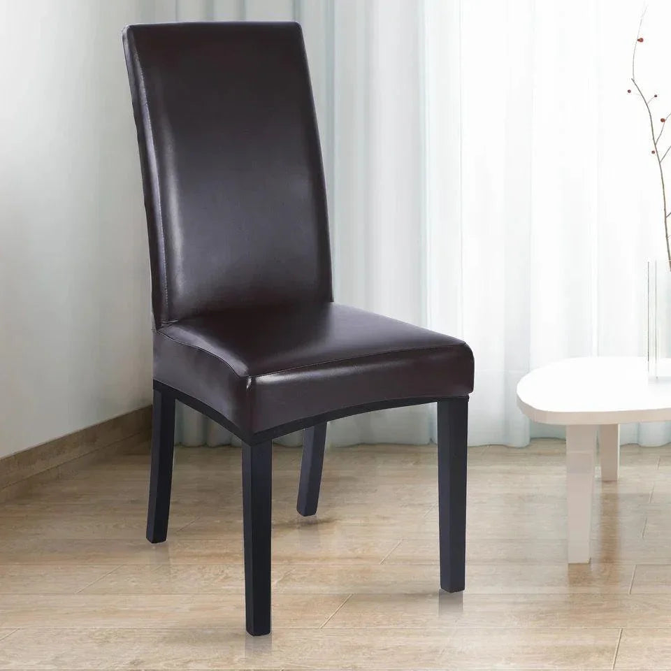 Kit de Capas de Cadeira Palace™ em Couro Ecológico / Suas Cadeiras com Visual Requintado em Poucos Instantes! - ModernLar