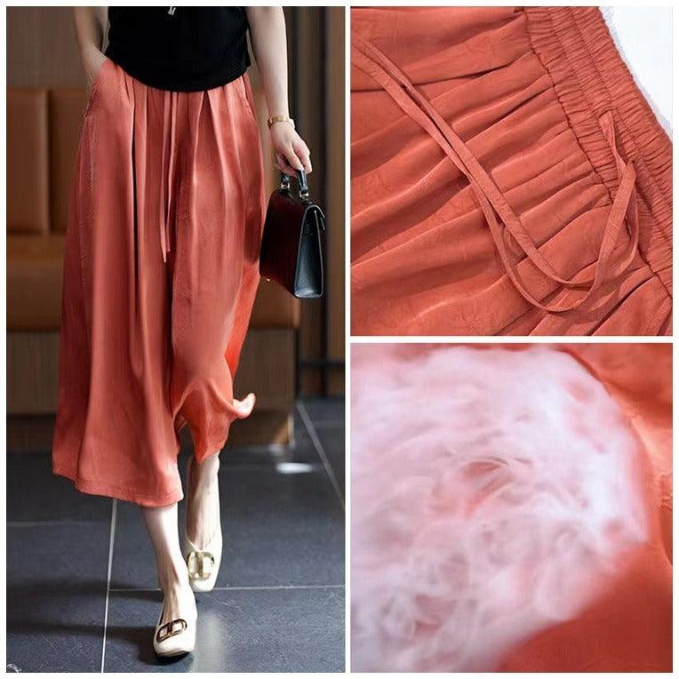 Calça Saia Elloá com Tecido Texturizado em Seda Gelo / A Peça de Roupa Que Deixa Qualquer Mulher Apaixonada! - ModernLar