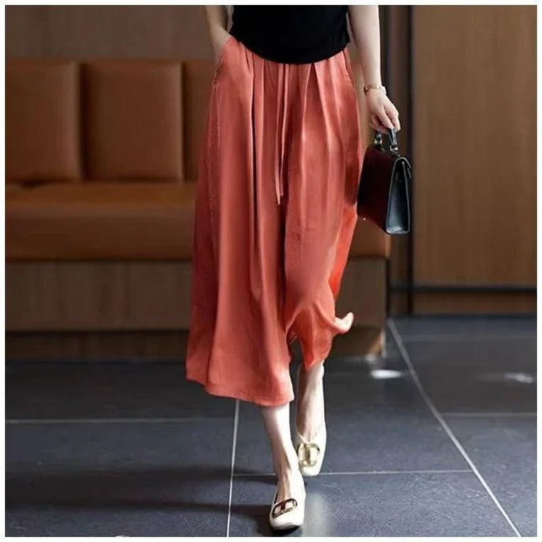 Calça Saia Elloá com Tecido Texturizado em Seda Gelo / A Peça de Roupa Que Deixa Qualquer Mulher Apaixonada! - ModernLar