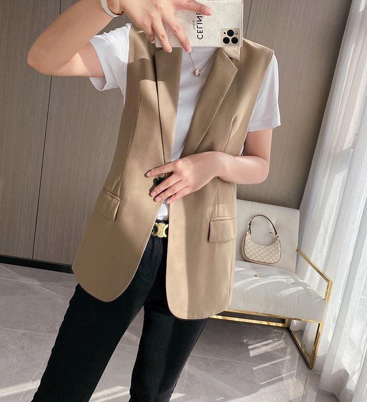 Blazer de Lapela Sophia™ - O Blazer Sem Mangas: Elegância e Estilo em Cada Detalhe! - ModernLar