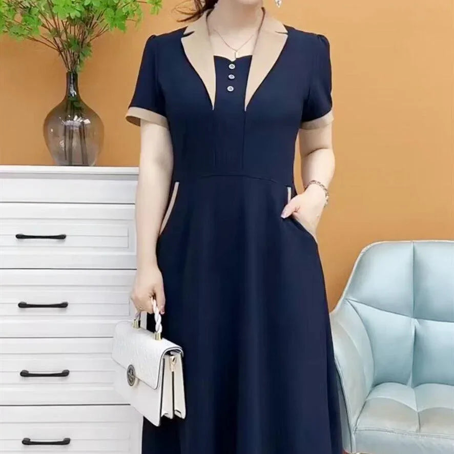 Vestido Polo Amélie™ / Onde a Sofisticação da Gola Polo se Entrelaça com a Delicadeza Feminina! - ModernLar