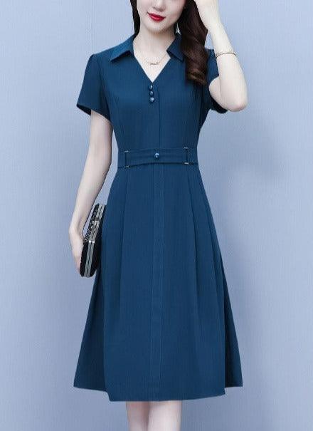 Vestido Polo Pegasus™ com Cintura Ajustável / Elegância que Flui com Caimento Perfeito e um Toque de Classe da Gola Polo. - ModernLar