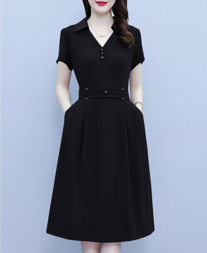 Vestido Polo Pegasus™ com Cintura Ajustável / Elegância que Flui com Caimento Perfeito e um Toque de Classe da Gola Polo. - ModernLar