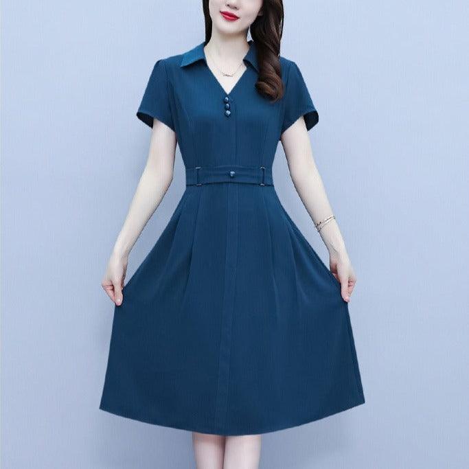 Vestido Polo Pegasus™ com Cintura Ajustável / Elegância que Flui com Caimento Perfeito e um Toque de Classe da Gola Polo. - ModernLar