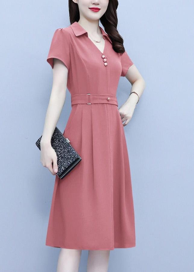 Vestido Polo Pegasus™ com Cintura Ajustável / Elegância que Flui com Caimento Perfeito e um Toque de Classe da Gola Polo. - ModernLar