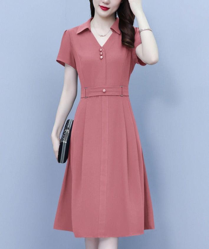 Vestido Polo Pegasus™ com Cintura Ajustável / Elegância que Flui com Caimento Perfeito e um Toque de Classe da Gola Polo. - ModernLar