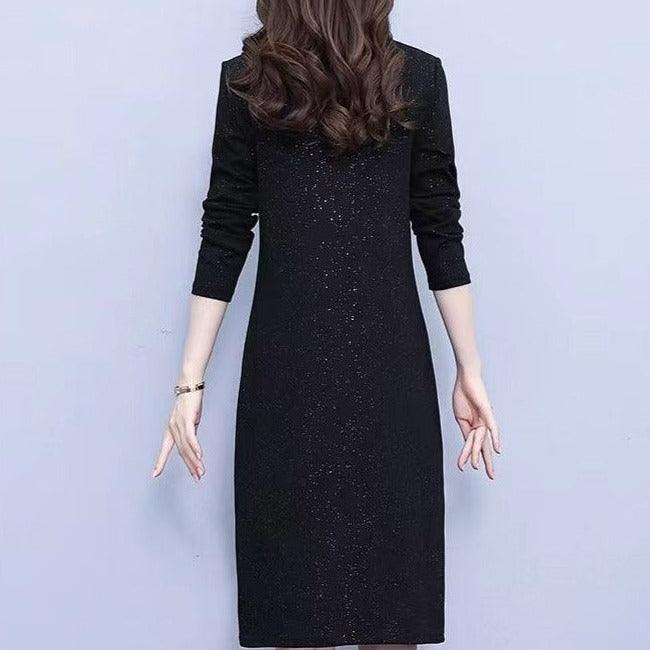 Vestido Noite Estrelada™ com Strass e Gola Estilo Colar / O Brilho Cintilante para Você ir do Casual ao Formal! - ModernLar