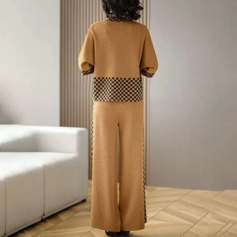 Conjunto Emília™ com Detalhes em Xadrez / Refinamento, Estilo e Conforto para a Mulher Moderna! - ModernLar