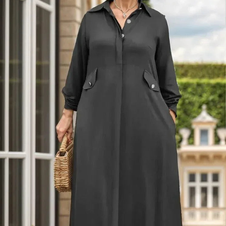Conjunto Milano Elegance™ em Viscose com Vestido e Calça / Minimalismo Sofisticado que Exalta Sua Elegância Diária!