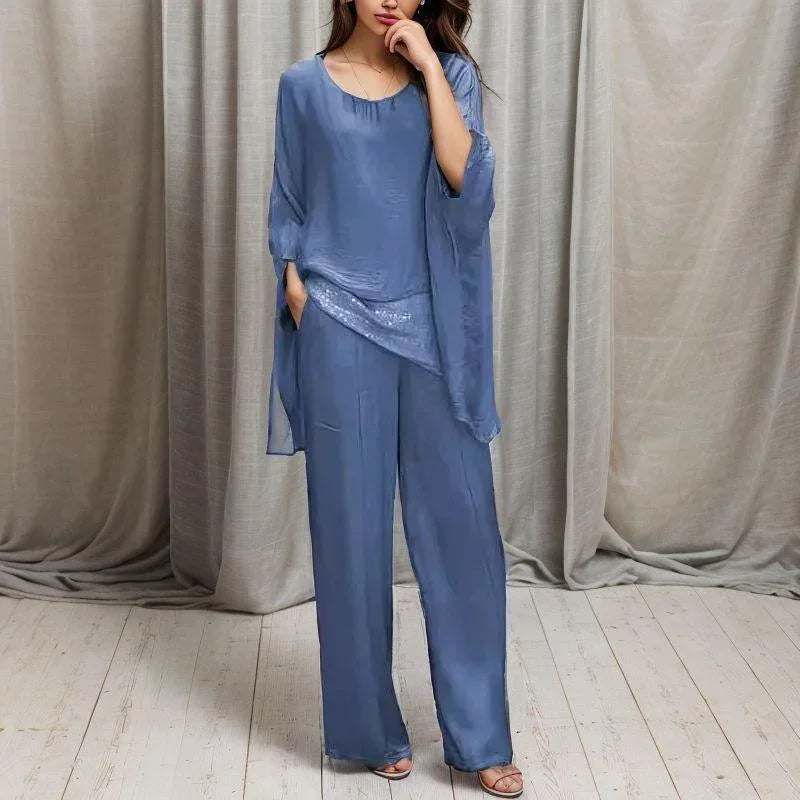 Conjunto Lumina™ com Caimento Fluido e Detalhes Brilhantes / Conforto e Elegância Que Você Merece, Mulher!