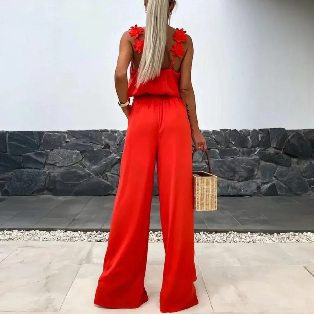 Macacão Laila™ em Popelina Acetinada com Caimento Elegante / Conforto e Brilho para a Mulher Autêntica!