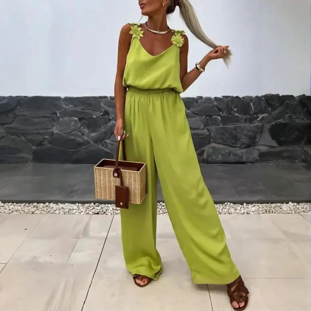 Macacão Laila™ em Popelina Acetinada com Caimento Elegante / Conforto e Brilho para a Mulher Autêntica!