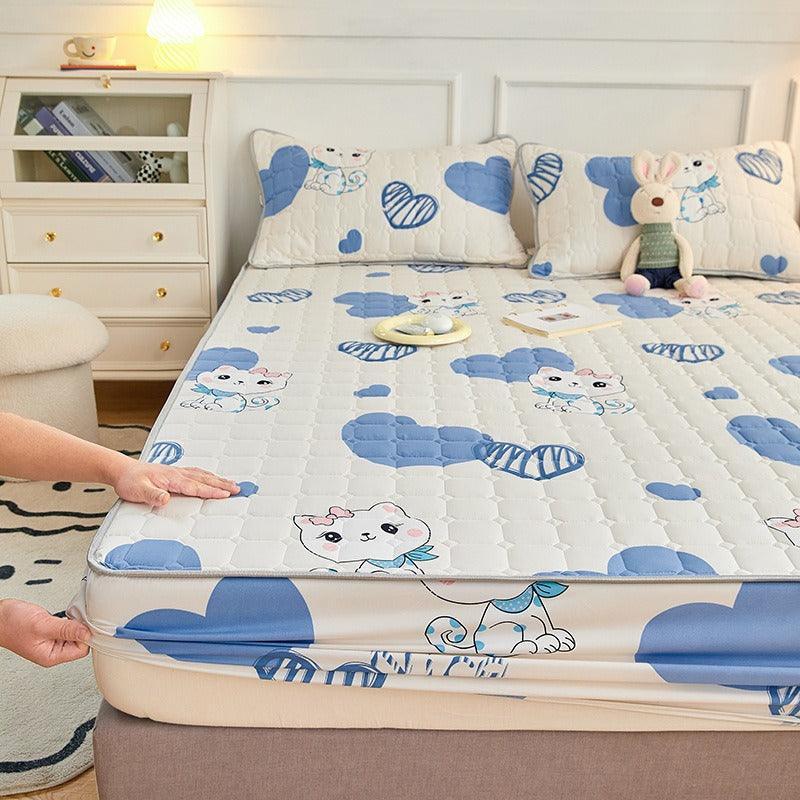 Jogo de Lençol e Fronhas Deluxe™ em Microfibra e Algodão / Conforto Impecável e Proteção Completa para Suas Noites de Sono!