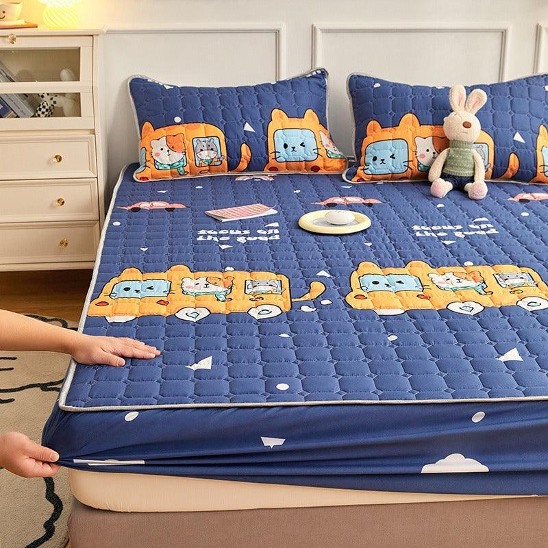 Jogo de Lençol e Fronhas Deluxe™ em Microfibra e Algodão / Conforto Impecável e Proteção Completa para Suas Noites de Sono!