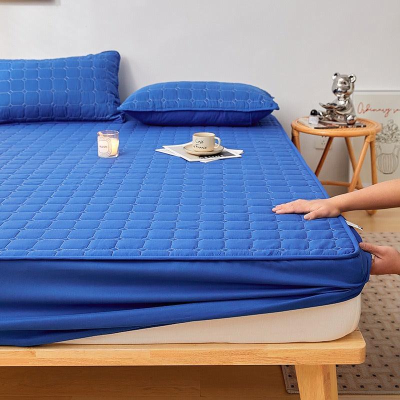 Jogo de Lençol e Fronhas Deluxe™ em Microfibra e Algodão / Conforto Impecável e Proteção Completa para Suas Noites de Sono!