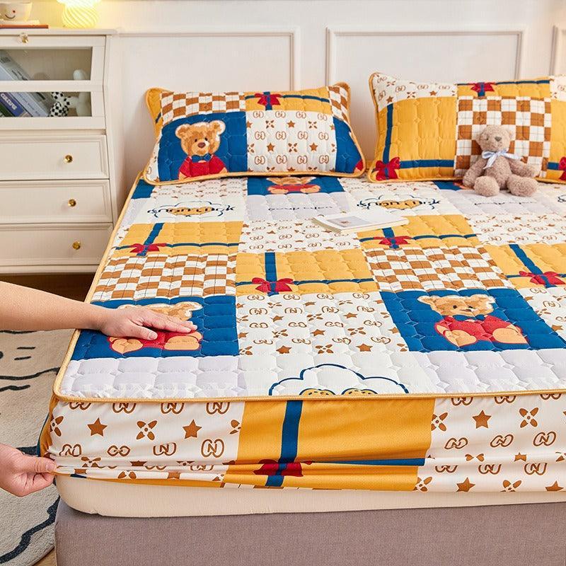 Jogo de Lençol e Fronhas Deluxe™ em Microfibra e Algodão / Conforto Impecável e Proteção Completa para Suas Noites de Sono!