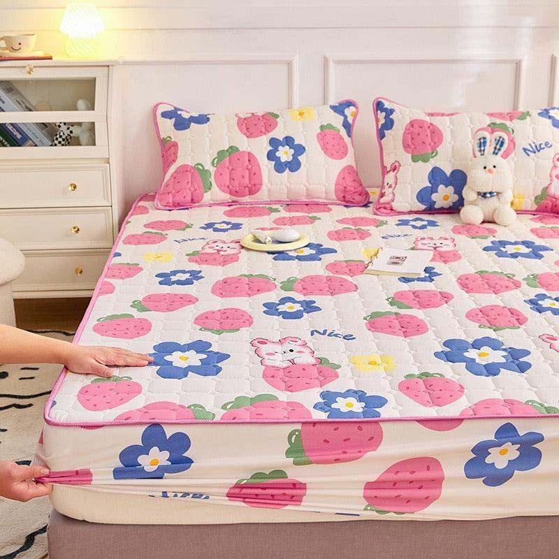 Jogo de Lençol e Fronhas Deluxe™ em Microfibra e Algodão / Conforto Impecável e Proteção Completa para Suas Noites de Sono!