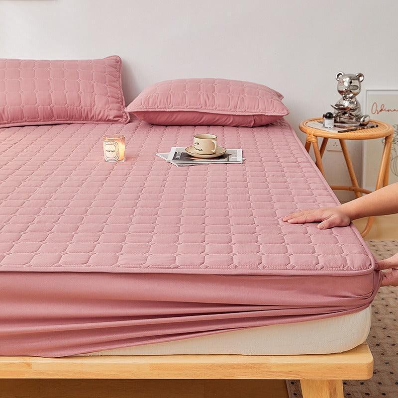 Jogo de Lençol e Fronhas Deluxe™ em Microfibra e Algodão / Conforto Impecável e Proteção Completa para Suas Noites de Sono!