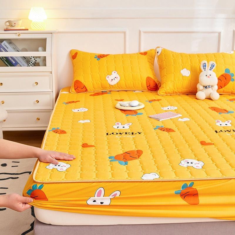 Jogo de Lençol e Fronhas Deluxe™ em Microfibra e Algodão / Conforto Impecável e Proteção Completa para Suas Noites de Sono!