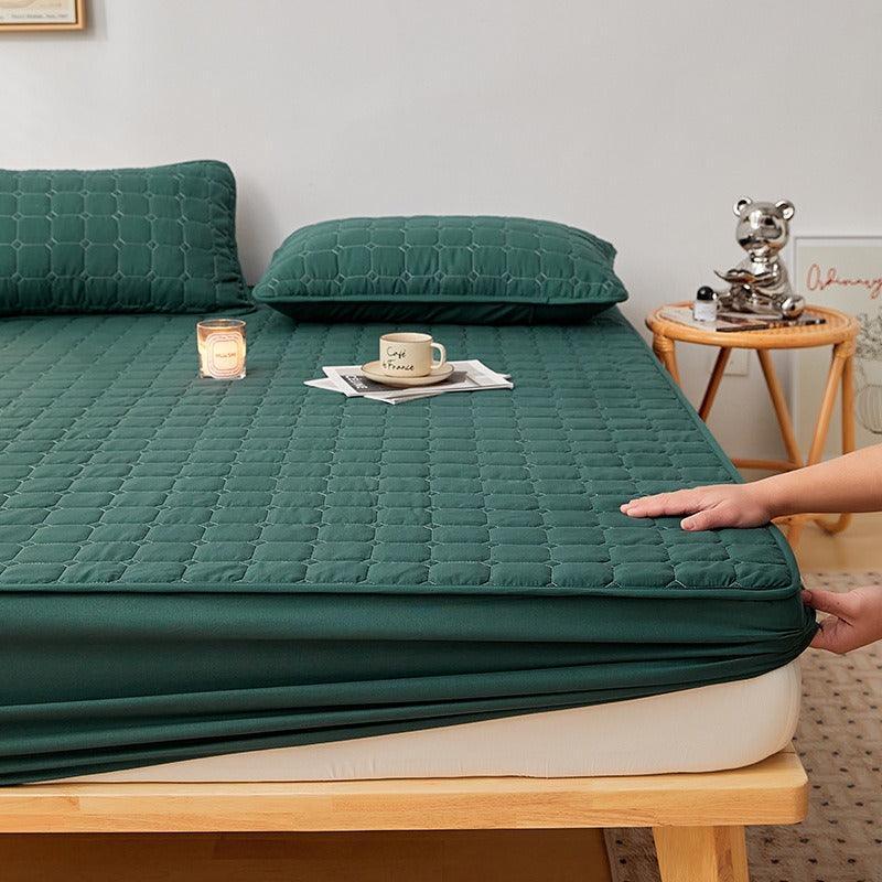 Jogo de Lençol e Fronhas Deluxe™ em Microfibra e Algodão / Conforto Impecável e Proteção Completa para Suas Noites de Sono!