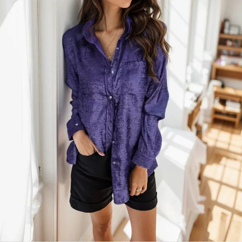 Camisa Las Vegas™ em Tecido Metalizado Luminoso / Sofisticação e Brilho para Encantar em Qualquer Ocasião!