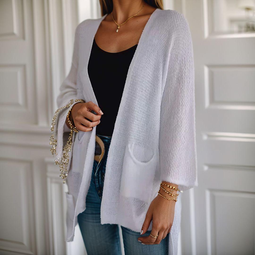 Cardigan Brisa Mediterrânea™ em Crochê Artesanal / Cada Peça, Uma Obra-Prima Única de Elegância Para o Seu Verāo!