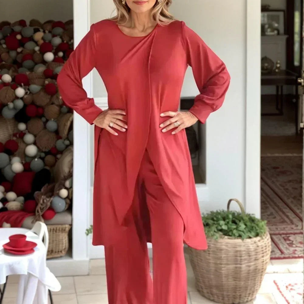 Conjunto Yasmin™ em Malha Viscoelástica com Blusinha Oversize / Conforto e Elegância Inspirados no Estilo Turco!