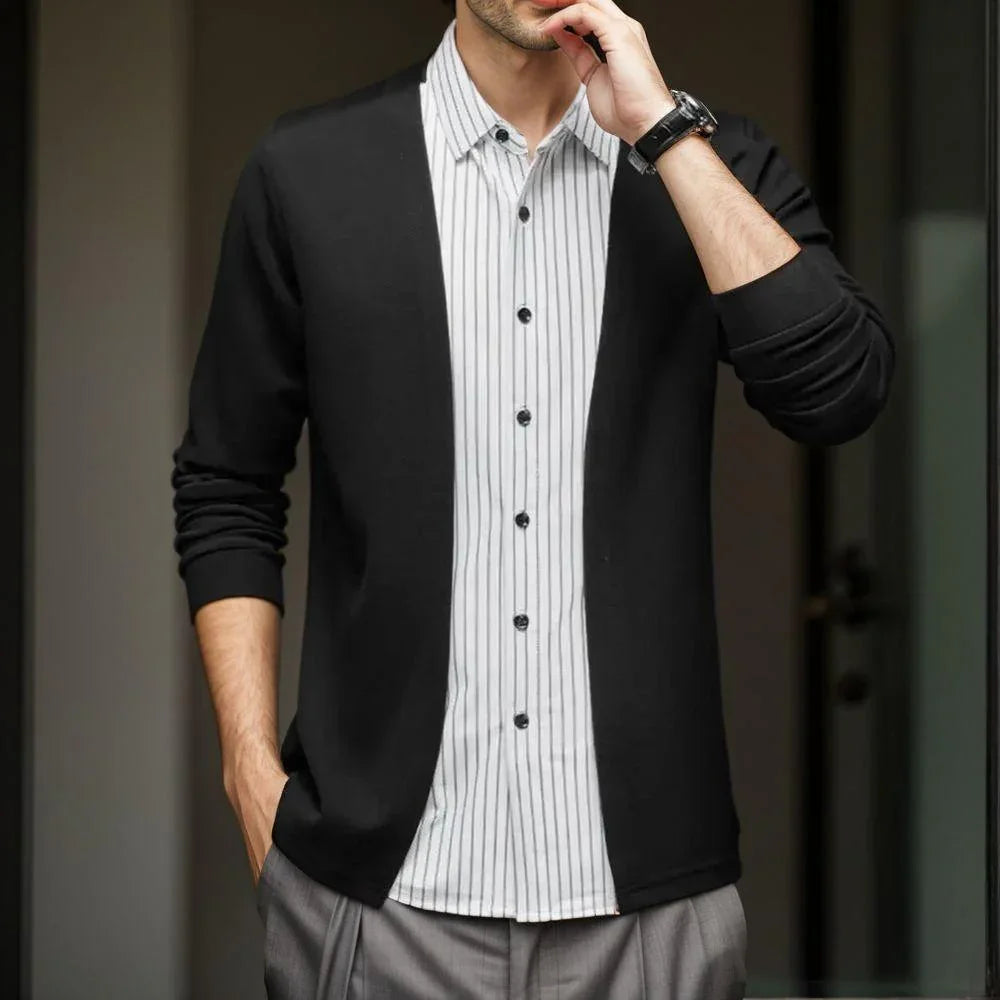 Camisa Cardigan Gianluigi™ Com Acabamento Premium e Corte Italiano / Sofisticação e Conforto que Transcendem Tendências!