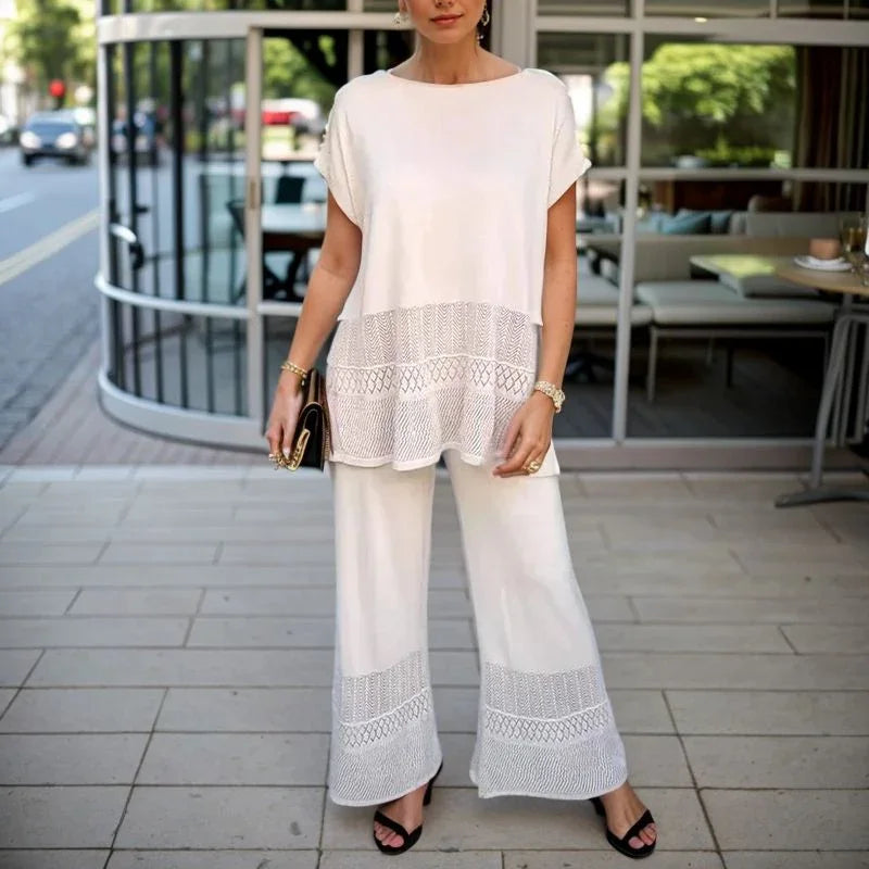 Conjunto Super Soltinho Laura™ com Estampa Abstrata Moderna / Sofisticação e Leveza em Todos os Detalhes!!