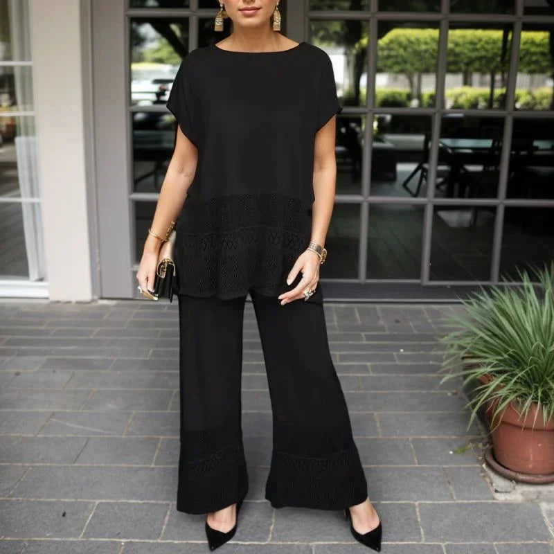 Conjunto Super Soltinho Laura™ com Estampa Abstrata Moderna / Sofisticação e Leveza em Todos os Detalhes!!