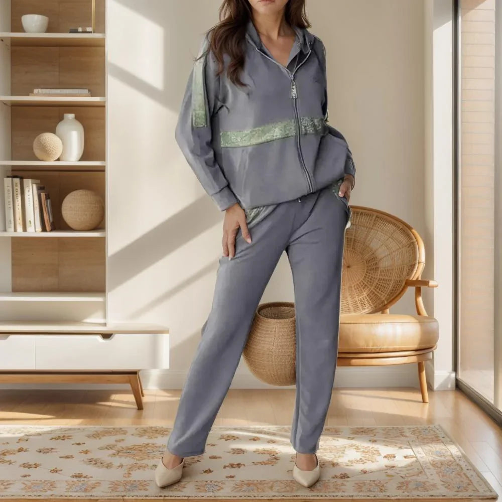 Conjunto de Moletinho Dalila™ Super Macio com Brilho Charmoso / Conforto e Elegância para Mulheres Poderosas!