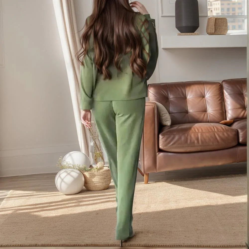 Conjunto de Moletinho Dalila™ Super Macio com Brilho Charmoso / Conforto e Elegância para Mulheres Poderosas!
