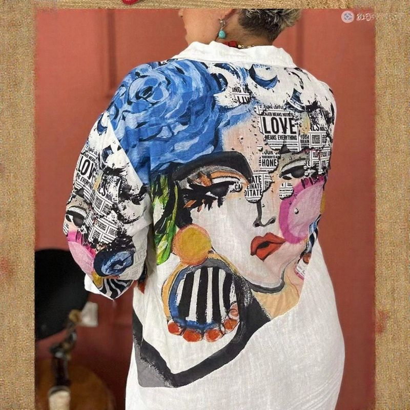 Vestido Vila Madalena™ em Algodão Leve com Estampa Artística / Inspirado no Coração Criativo de São Paulo!