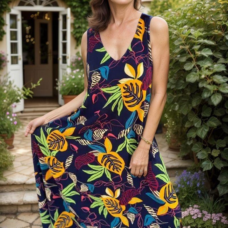 Vestido Flor do Cerrado™ em Viscose Extra Leve / Um Toque Brasileiro de Conforto e Liberdade!