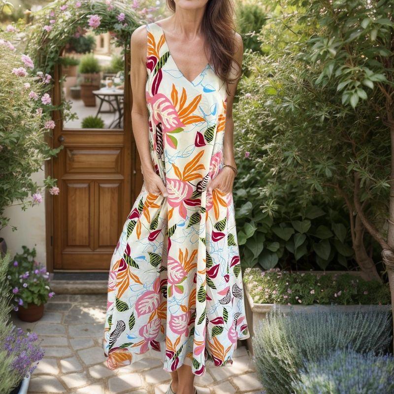 Vestido Flor do Cerrado™ em Viscose Extra Leve / Um Toque Brasileiro de Conforto e Liberdade!