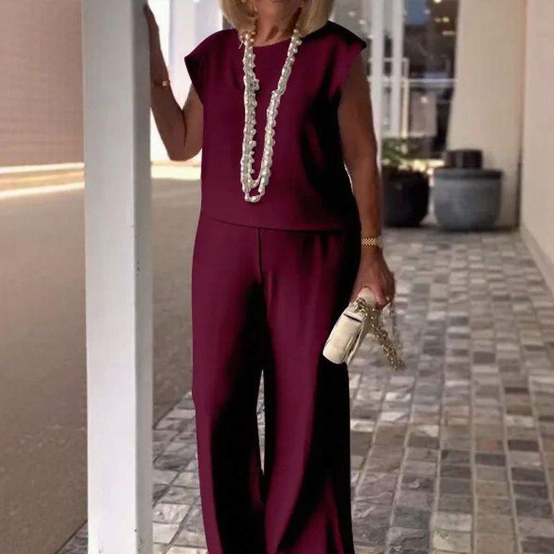 Conjunto Vittoria™ com Blusa Minimalista e Calça Pantalona / Refinamento e Conforto para a Mulher que Inspira Respeito e Estilo!